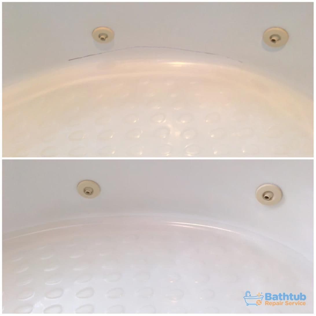 Cultured Marble Bathtub Crack Repair in Flower Mound, TX