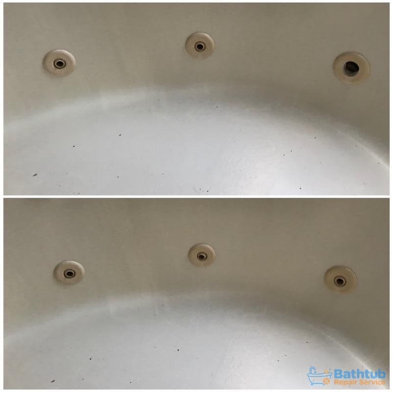 Jetted tub line flush and cleaning