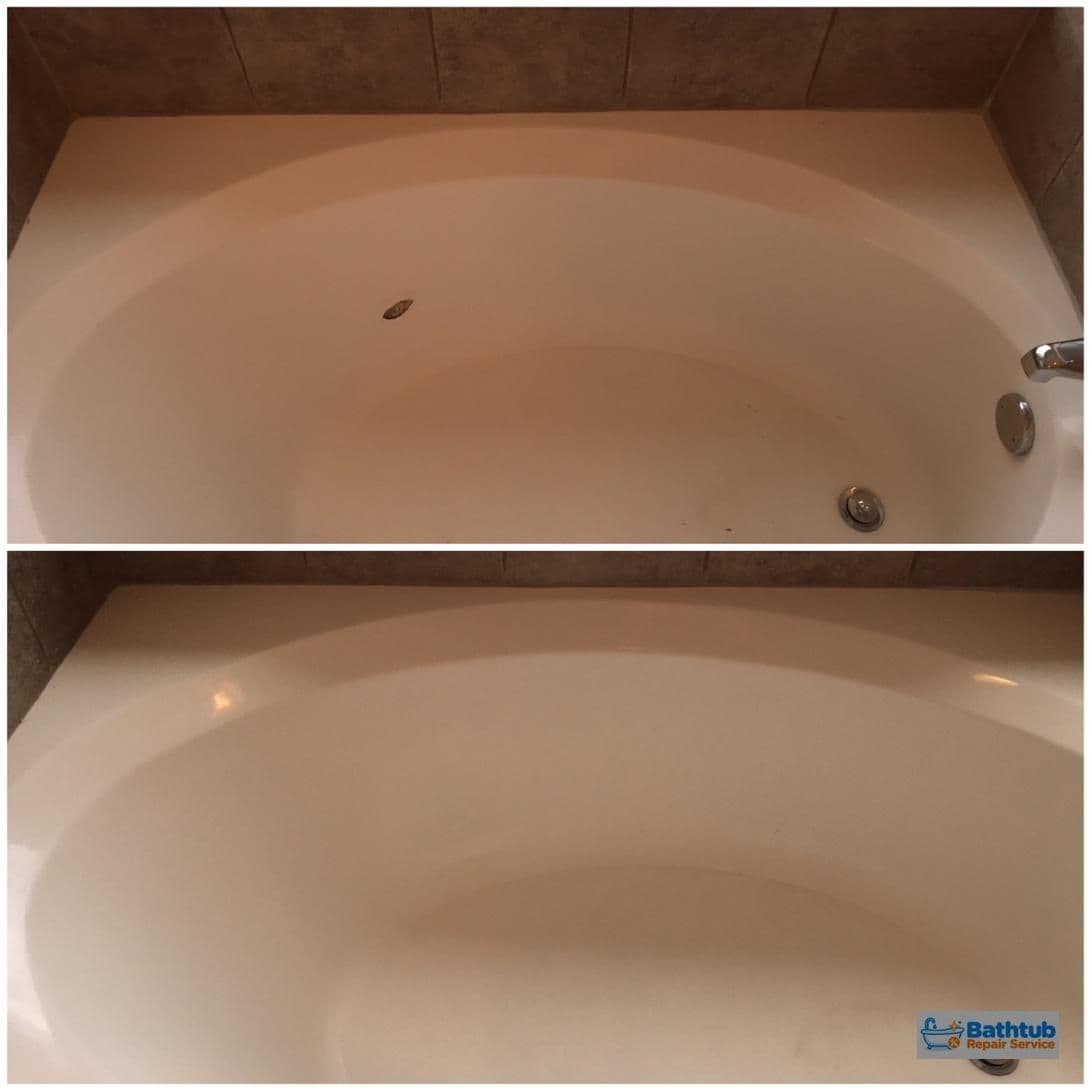 Bathtub hole repair before and after in Frisco, TX